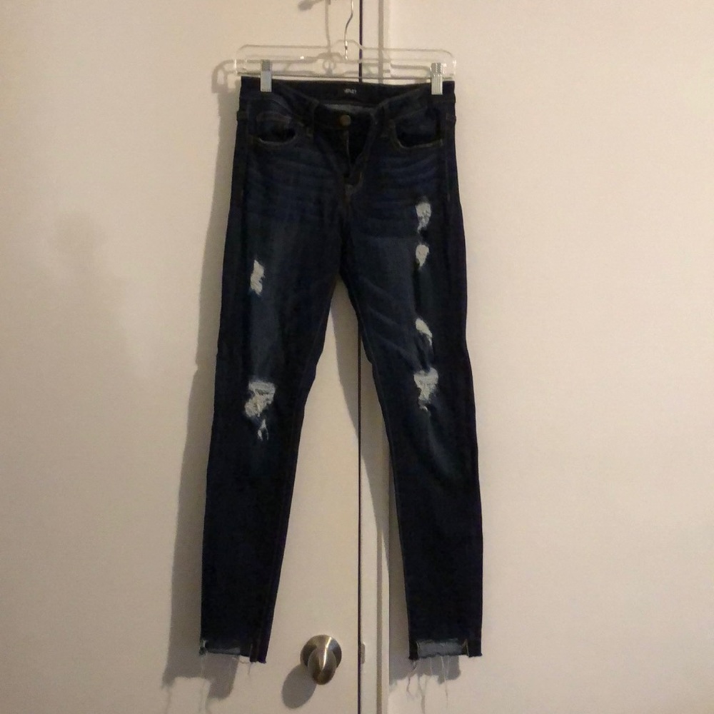 Dark denim ripped jeans